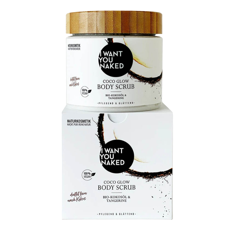 COCO GLOW EXFOLIANTE CORPORAL con aceite de coco orgánico y mandarina