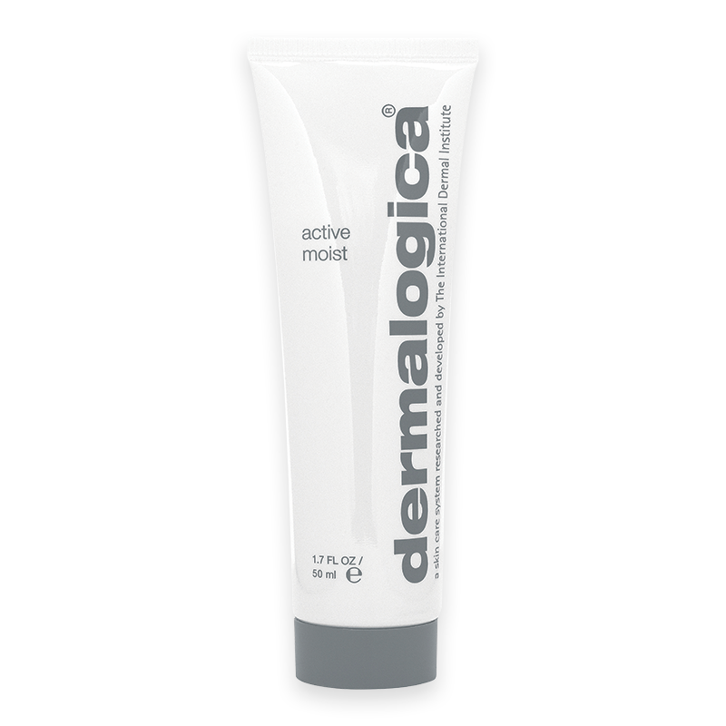 Dermalogica Active Moist 50ml Tube auf weißem Hintergrund.