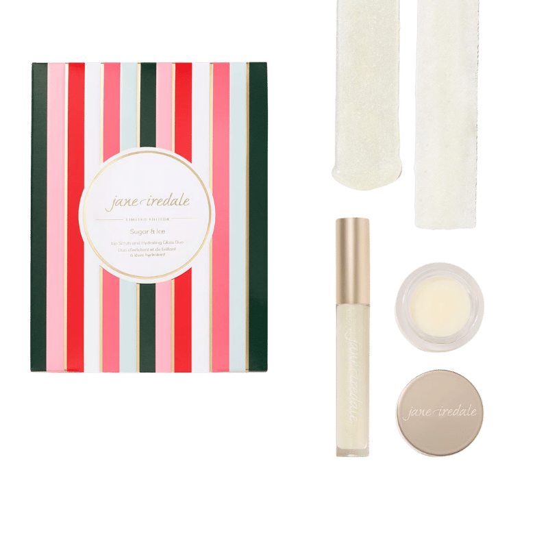 Jane Iredale Sugar & Ice Lip Scrub and Gloss Duo Limited Edition Set de cuidado de labios