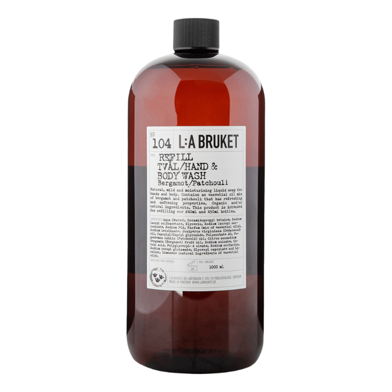 L:A BRUKET No. 104 Jabón para manos y cuerpo Bergamota/Patchouli Recarga