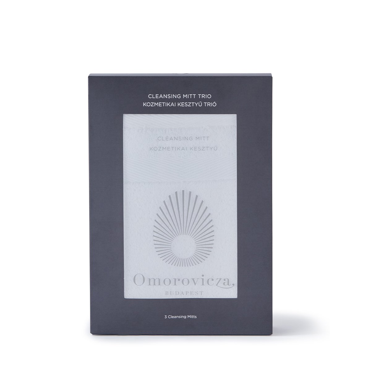 Trío de mitones limpiadores para el rostro blancos