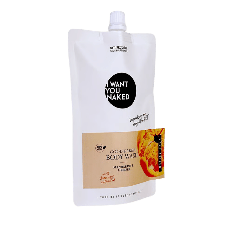 I want you naked GOOD KARMA Body Wash con mandarina & laurel 1000ml Refill