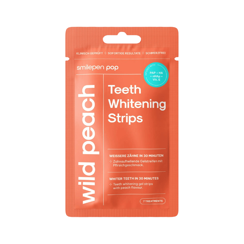 smilepen Pop "Wild Peach" Tiras blanqueadoras para dientes de melocotón silvestre