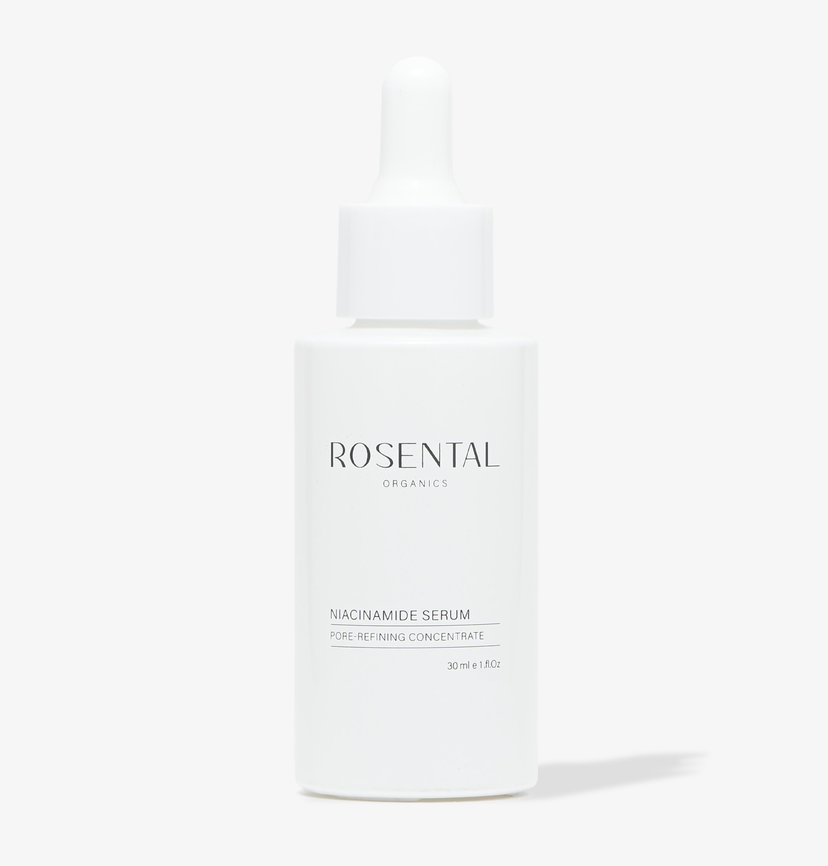 Flasche Rosental Organics Niacinamide Serum mit Pipette, 30 ml.