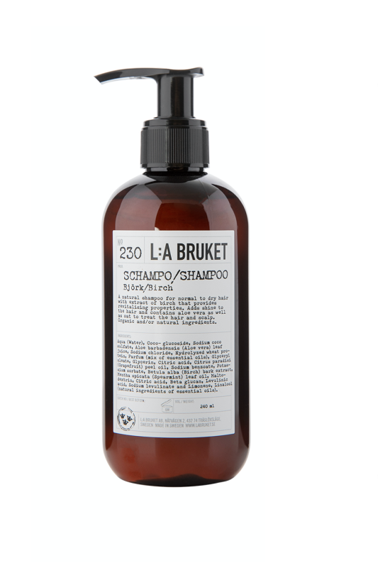 L:A BRUKET No. 230 Shampoo Birch tamaño de viaje