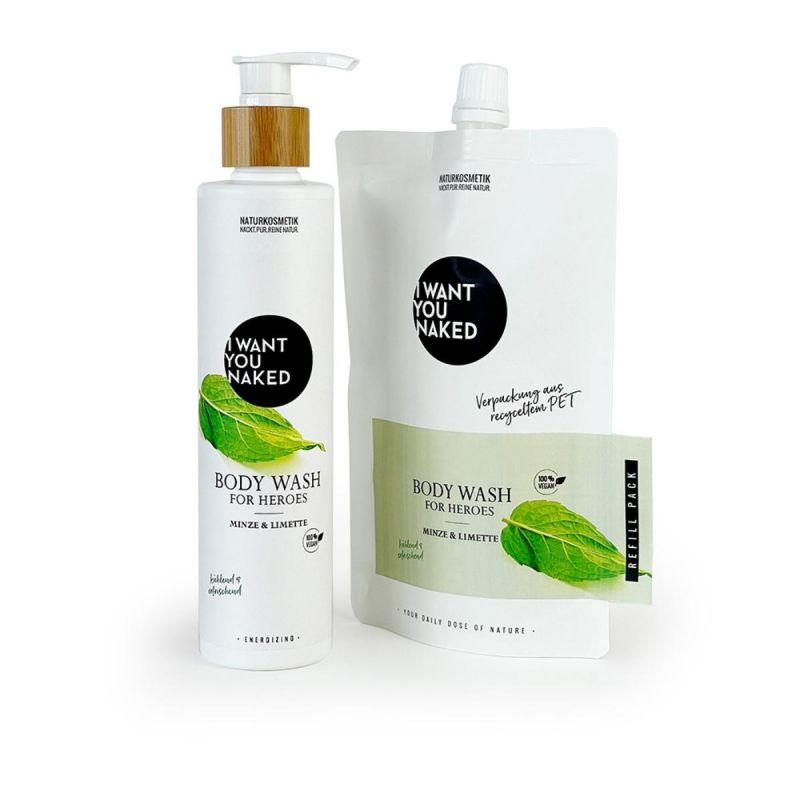 I want you naked BODY WASH for Heroes con lima & menta 250ml Refill