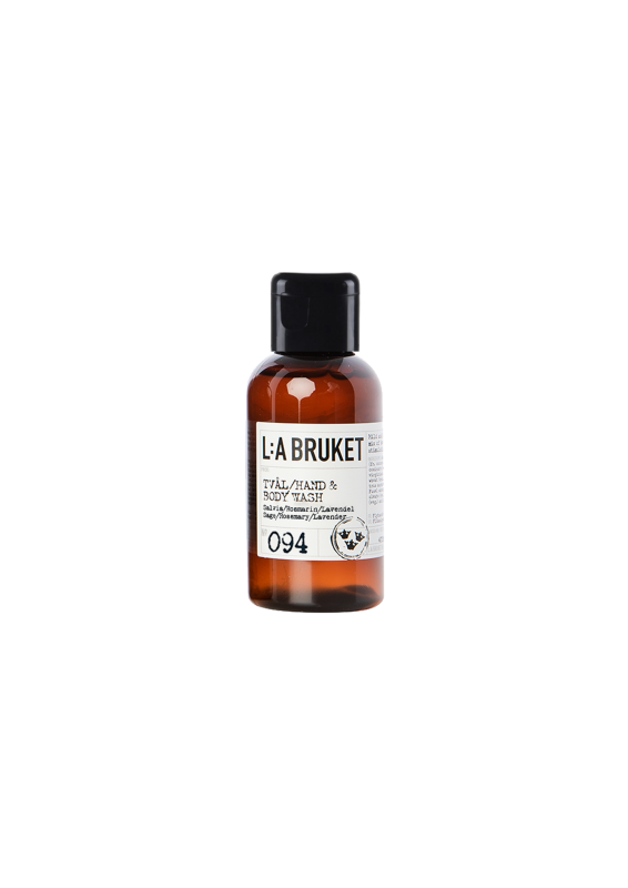 L:A BRUKET No. 094 Hand & Body Wash Sage/Rosemary/Lavender tamaño de viaje