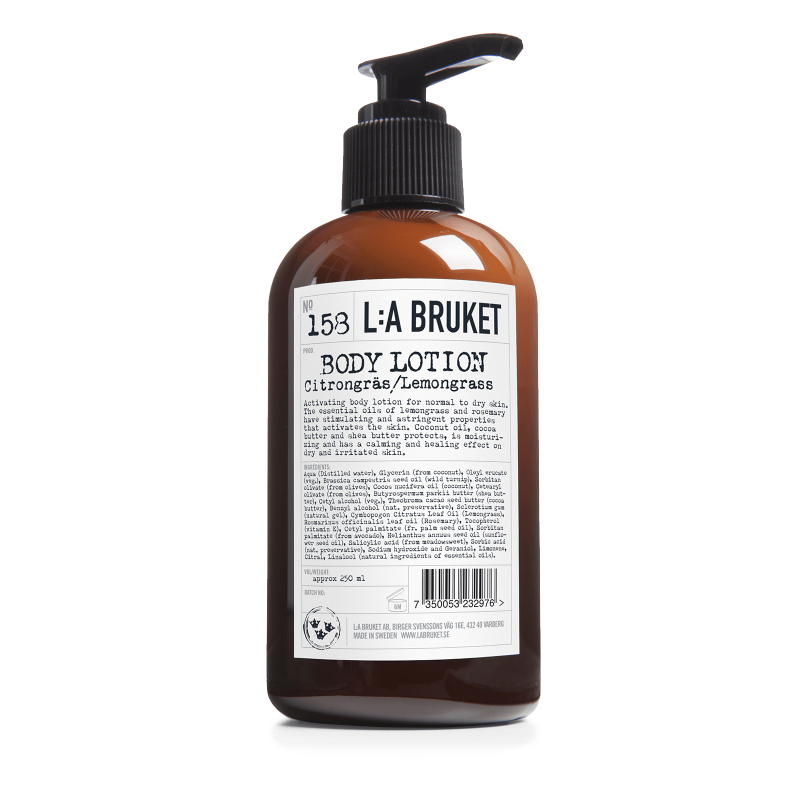 L:A BRUKET No. 158 NEW Body Lotion Lemongrass Fecha mínima de caducidad 10/25