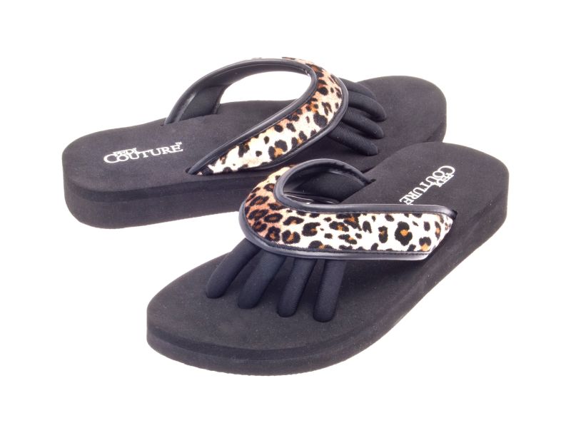 Pedi Couture Sandalia de pedicura Leopardo Salvaje