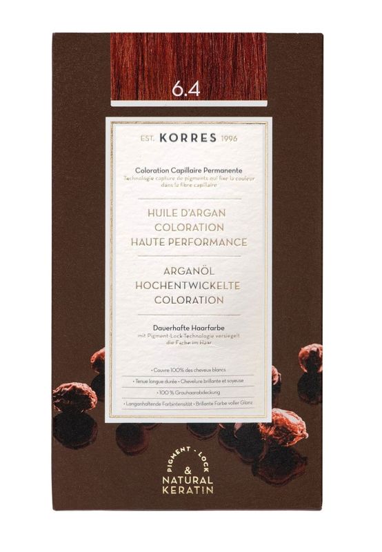 Korres ARGAN OIL Hair Colorant 6.4 rubio oscuro cobre