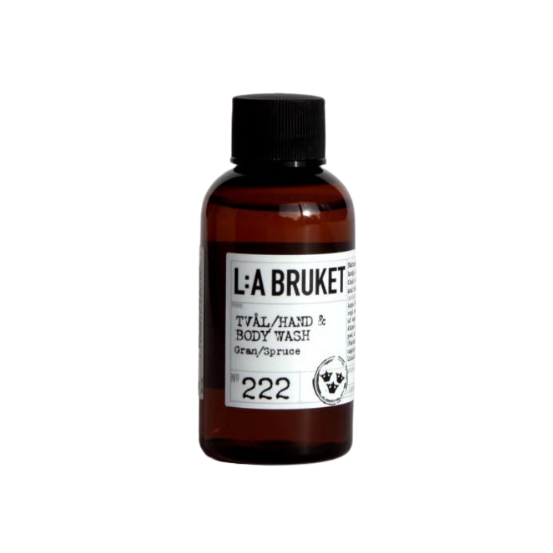L:A BRUKET No. 222 Lavado de manos y cuerpo Spruce tamaño de viaje