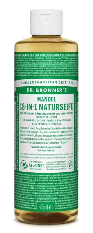 Dr. Bronner's 18 in 1 Bio Jabón natural de almendra