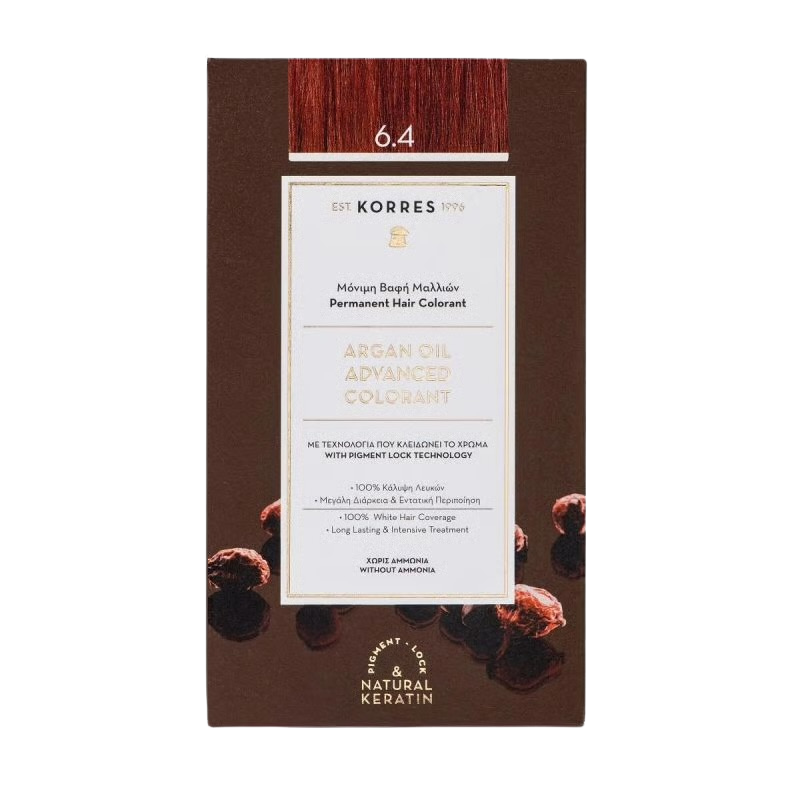 Korres ARGAN OIL Hair Colorant 6.4 rubio oscuro cobre