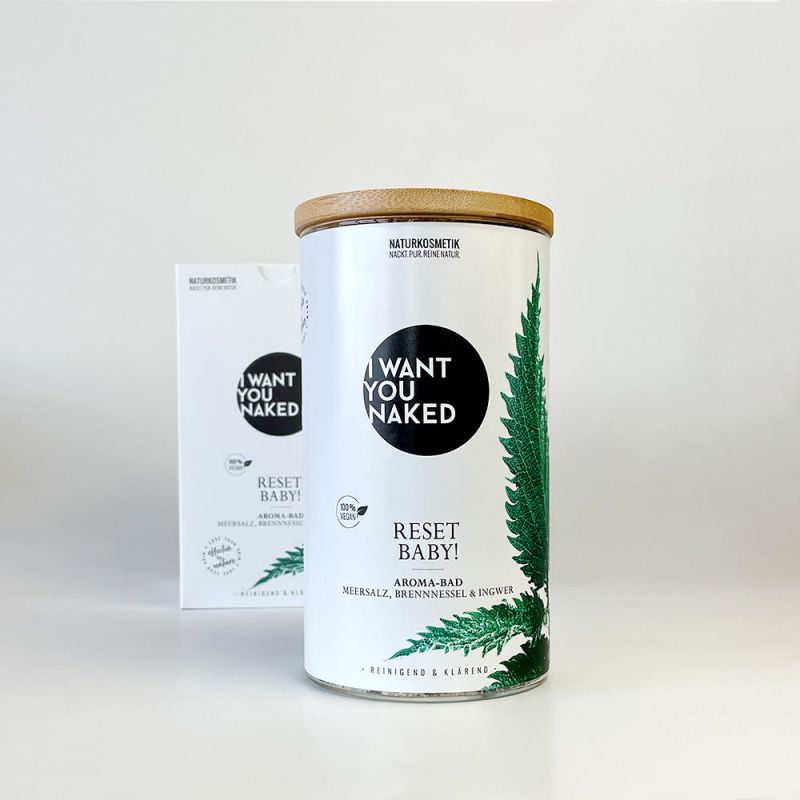 I want you naked RESET BABY Baño de aroma con sal marina, ortiga y jengibre