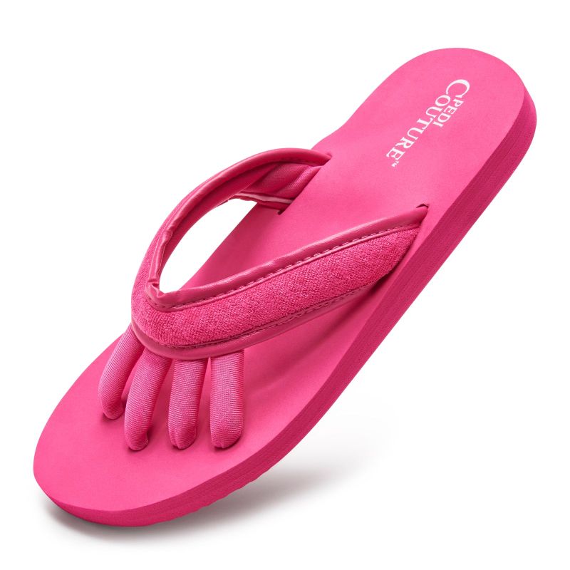 Pedi Couture Sandalia de pedicura SPA Terry Fucsia