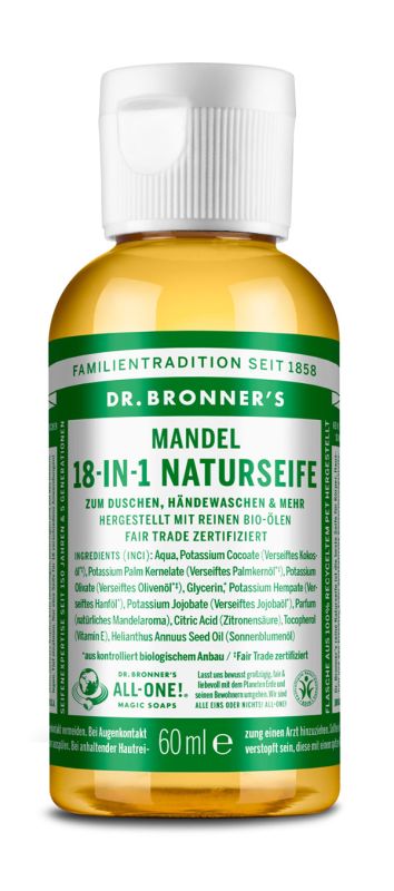 Dr. Bronner's 18 in 1 Bio Jabón natural de almendra