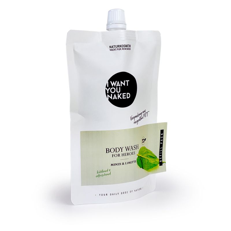 I want you naked BODY WASH for Heroes con lima & menta 250ml Refill