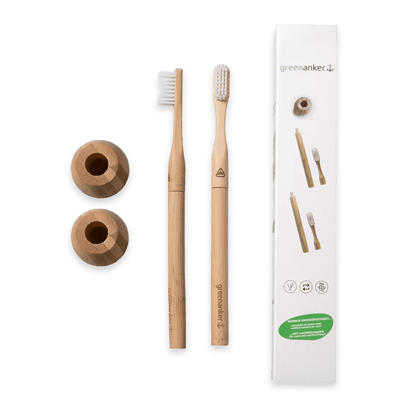 greenanker cepillos de dientes de bambú juego 2 cabezales de repuesto