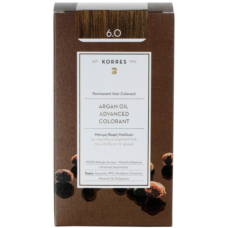 Korres ARGAN OIL Hair Colorant 6.4 rubio oscuro cobre