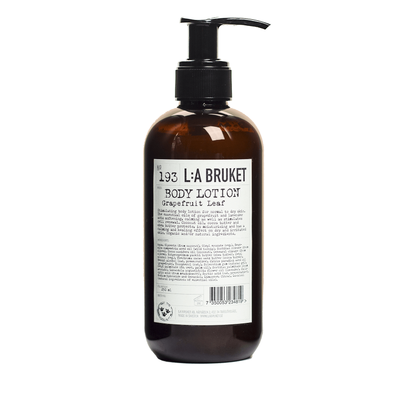 L:A BRUKET No. 193 Body Lotion Grapefruit Leaf tamaño de viaje