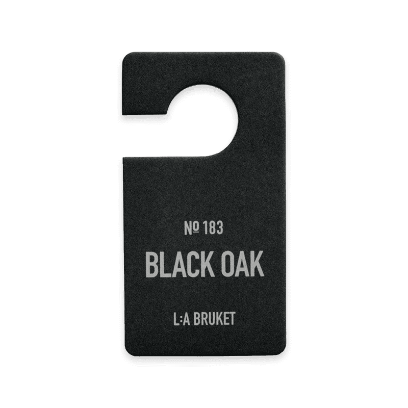L:A BRUKET No. 183 Fragrance Tag Black Oak colgante de fragancia