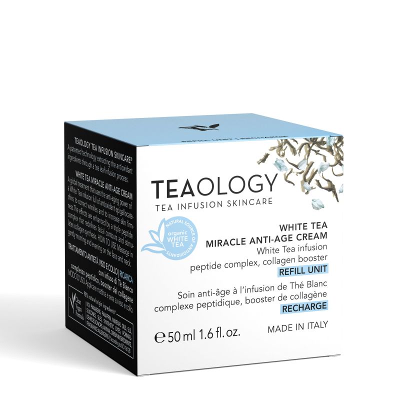 TEAOLOGY Crema facial antienvejecimiento milagrosa de té blanco RECARGA