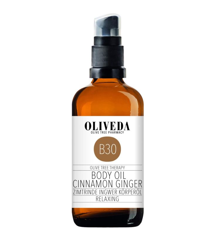 OLIVEDA B30 aceite corporal corteza de canela jengibre Relaxing