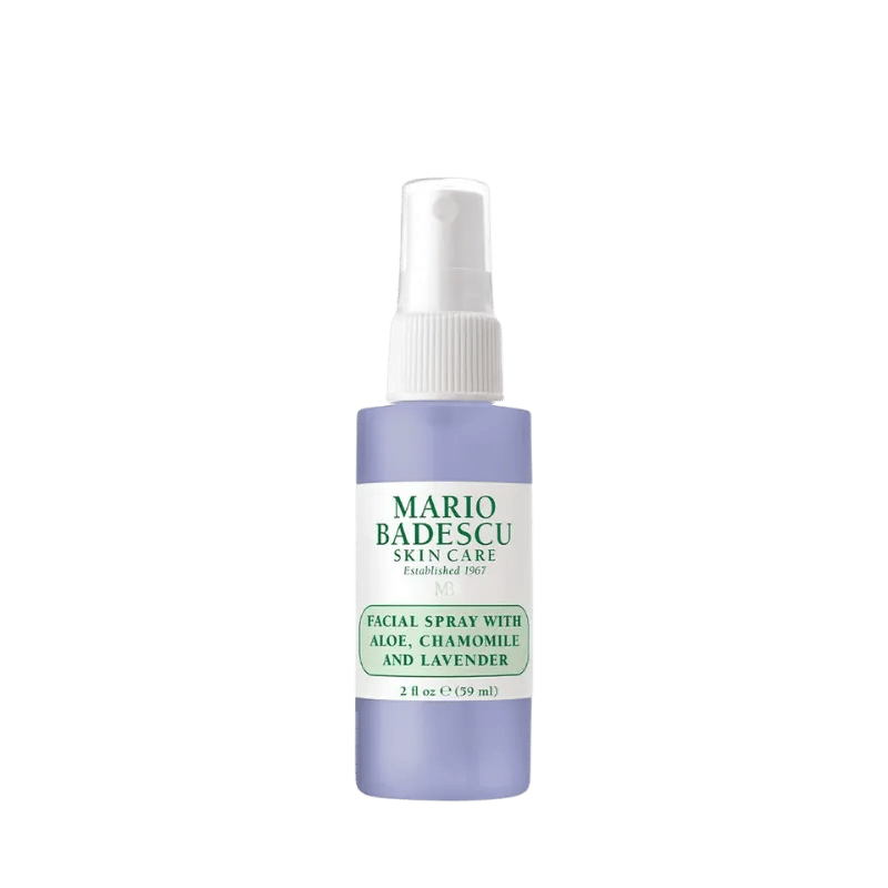 Mario Badescu Skincare Facial Spray con Aloe, manzanilla y lavanda tamaño de viaje