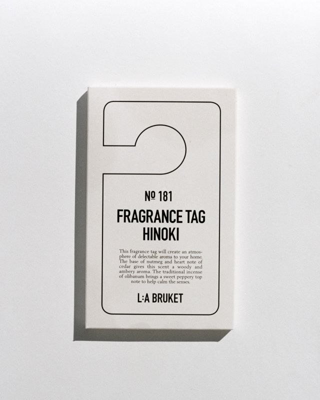 L:A BRUKET No. 181 Fragrance Tag Hinoki colgante aromático