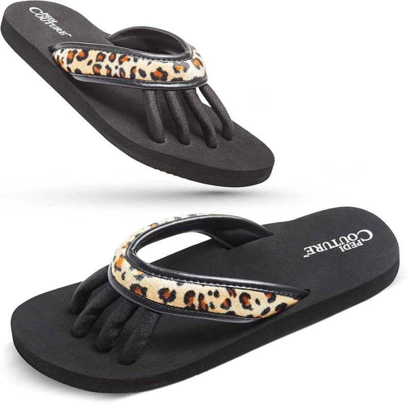Pedi Couture Sandalia de pedicura Leopardo Salvaje