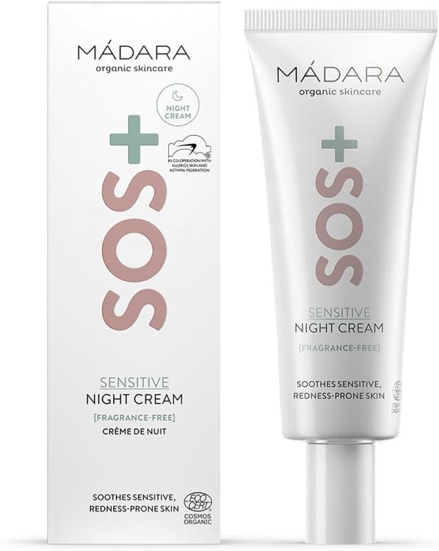MADARA Organic Skincare SOS+ SENSITIVE Crema de Noche Calmante
