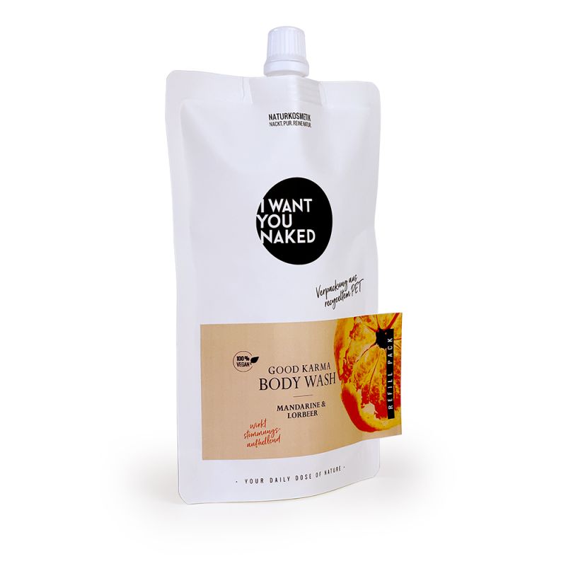 I want you naked GOOD KARMA Body Wash con mandarina & laurel 1000ml Refill