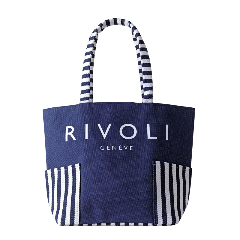 RIVOLI bolsa de playa azul-blanco bolsa de playa