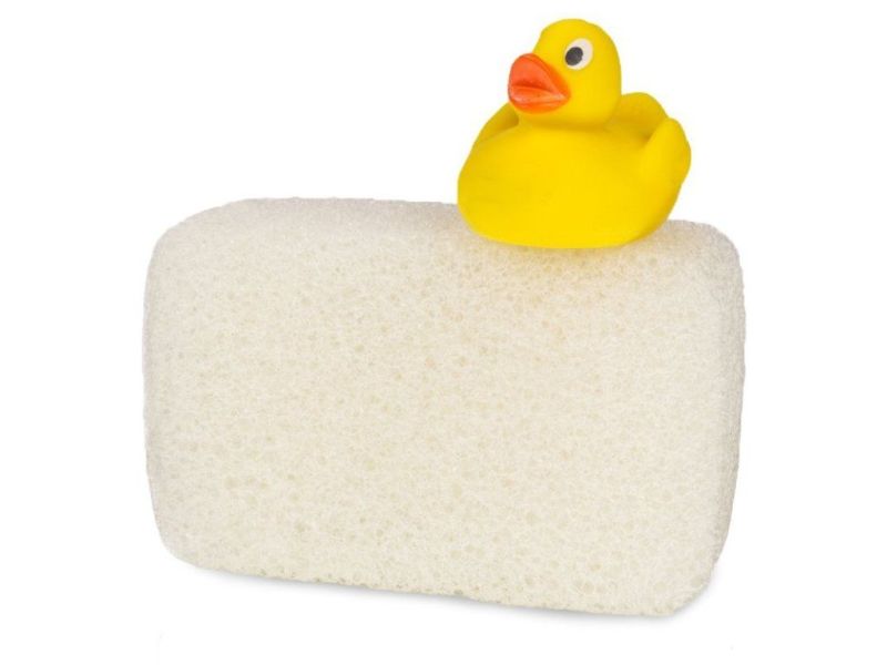 KONGY La esponja de konjac cuerpo blanco para niños todos los tipos de piel