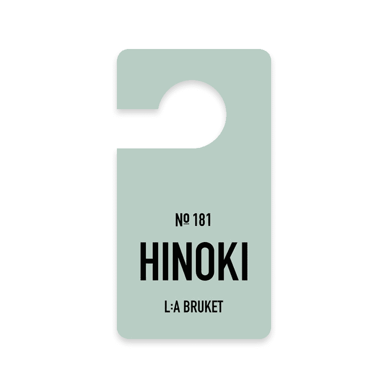 L:A BRUKET No. 181 Fragrance Tag Hinoki colgante aromático