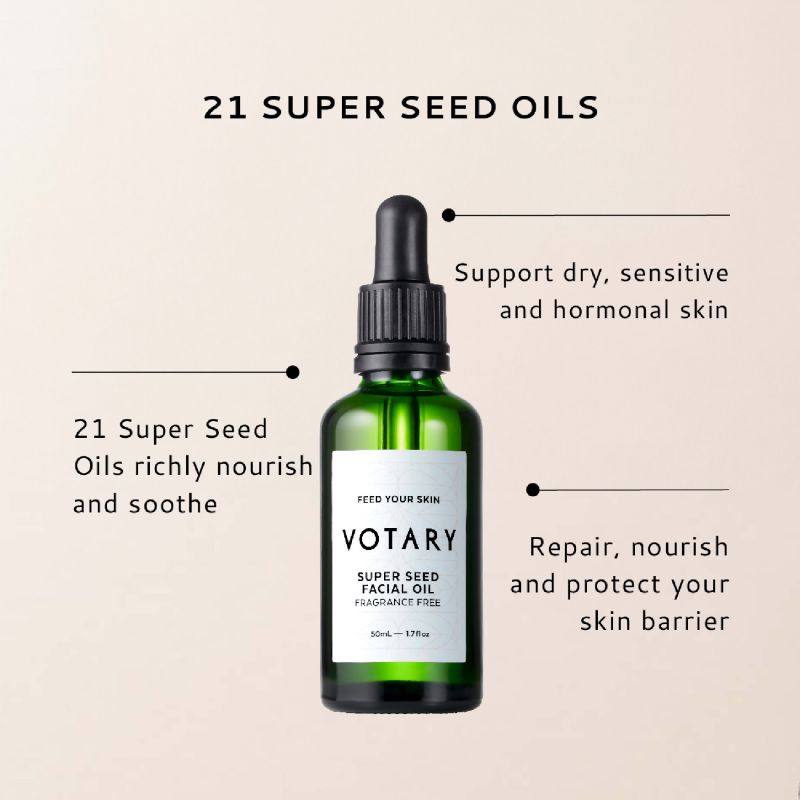 VOTARY Super Seed Facial Oil- Fragrance free