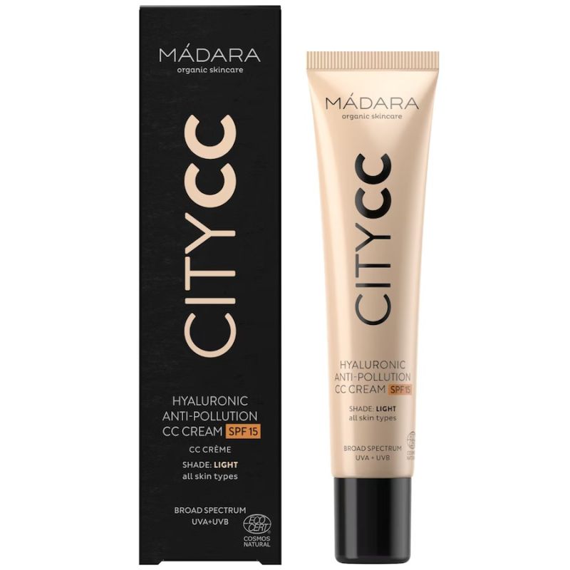 MADARA Organic Skincare CITY CC Crema CC Anticontaminación con Ácido Hialurónico SPF15 - LIGHT
