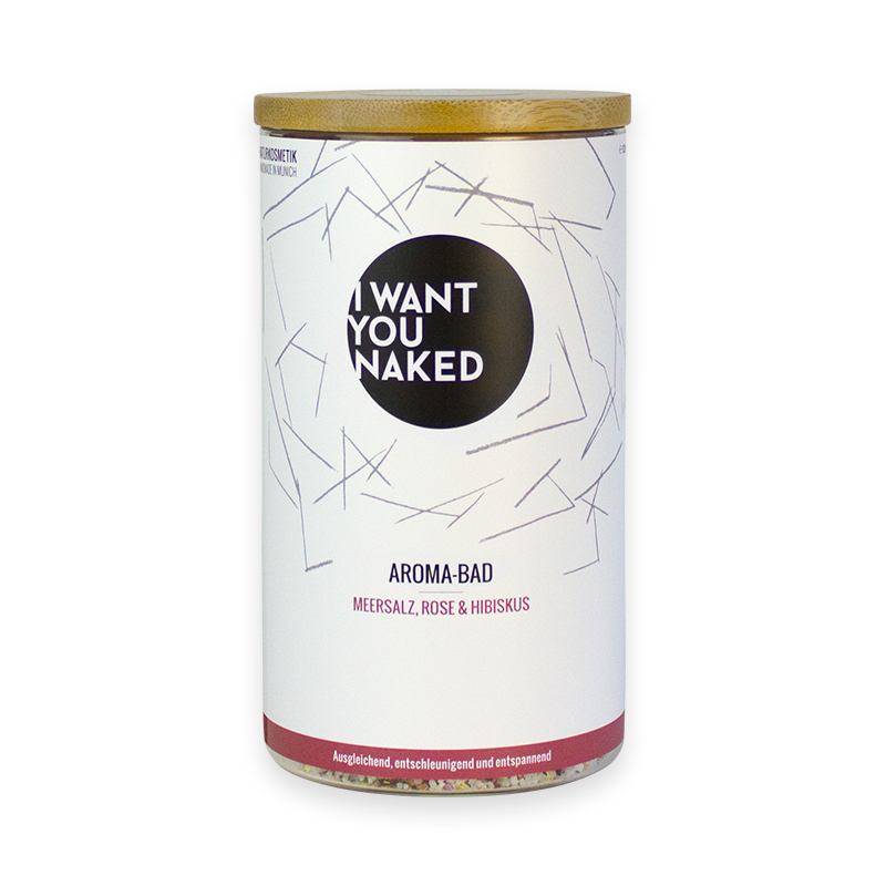 I want you naked RELAX BABY Baño de aroma con sal marina, rosa y hibisco