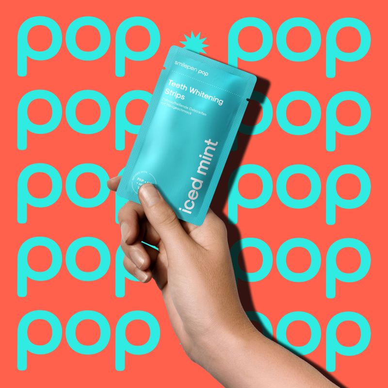 smilepen Pop "Iced Mint" tiras blanqueadoras para dientes