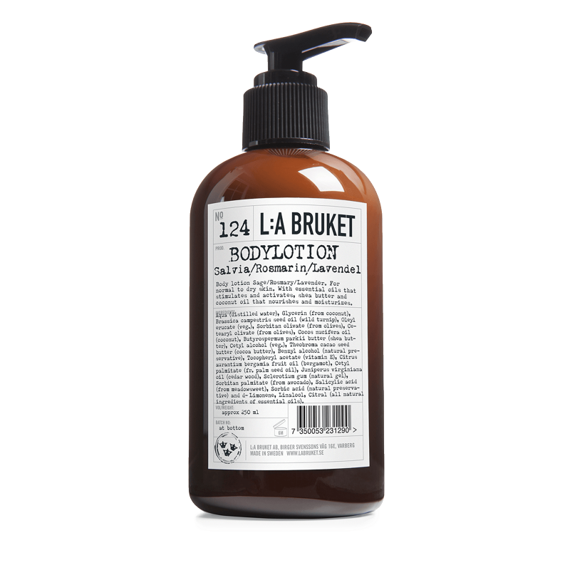 L:A BRUKET No. 124 NEW Body Lotion Sage/Rosemary/Lavender