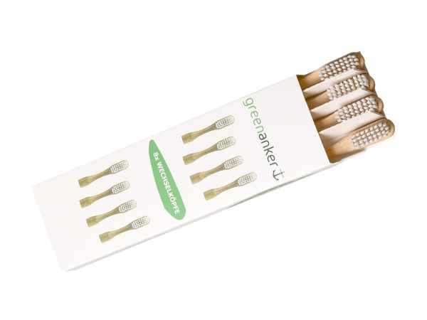 greenanker 8 cabezales de recambio para cepillo de dientes de bambú