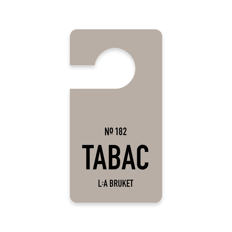 L:A BRUKET No. 182 Fragrance Tag Tabac colgante de fragancia