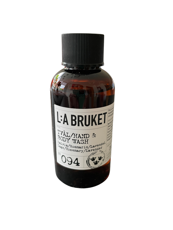L:A BRUKET No. 094 Hand & Body Wash Sage/Rosemary/Lavender tamaño de viaje