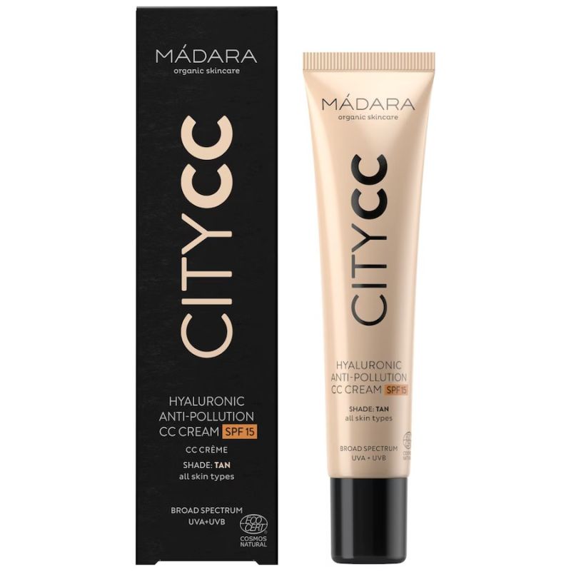 MADARA Organic Skincare CITY CC Hyaluronic Anticontaminación CC crema SPF15 - TAN