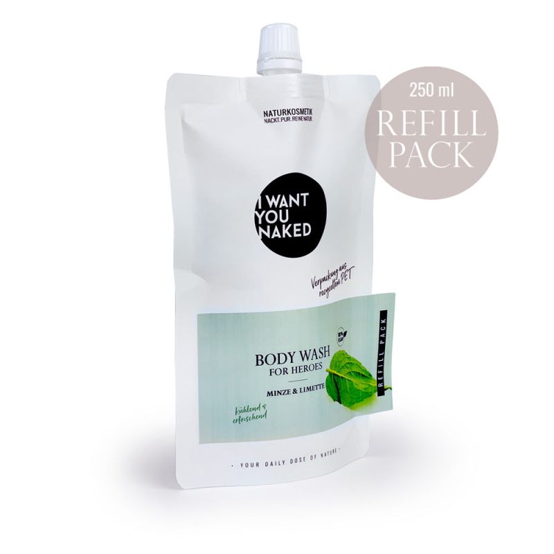 I want you naked BODY WASH for Heroes con lima & menta 250ml Refill